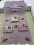 SB-7086 | Lavender Floral Satin Saree